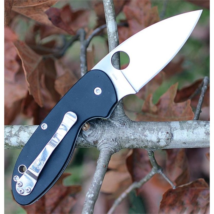 Couteau Spyderco Efficient Lame Acier 8Cr13MoV Manche G-10 SC216GP - Livraison Gratuite