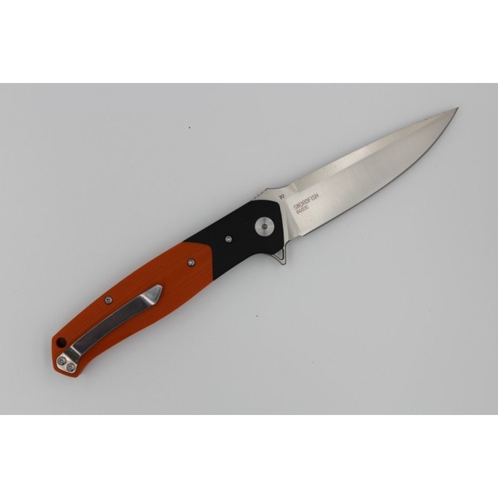 Couteau Bestech Knives Swordfish Orange Lame Acier D2 Manche G-10 Linerlock BTKG03C - Livraison Gratuite