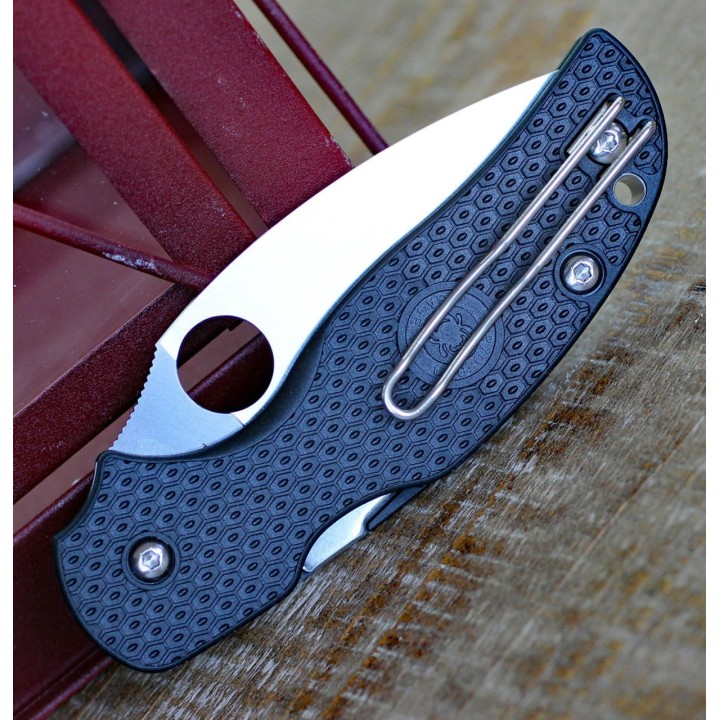 Couteau Spyderco Sage 5 Compression Lock Lame CPM-S30V Manche FRN Clip SC123PBK - Livraison Gratuite