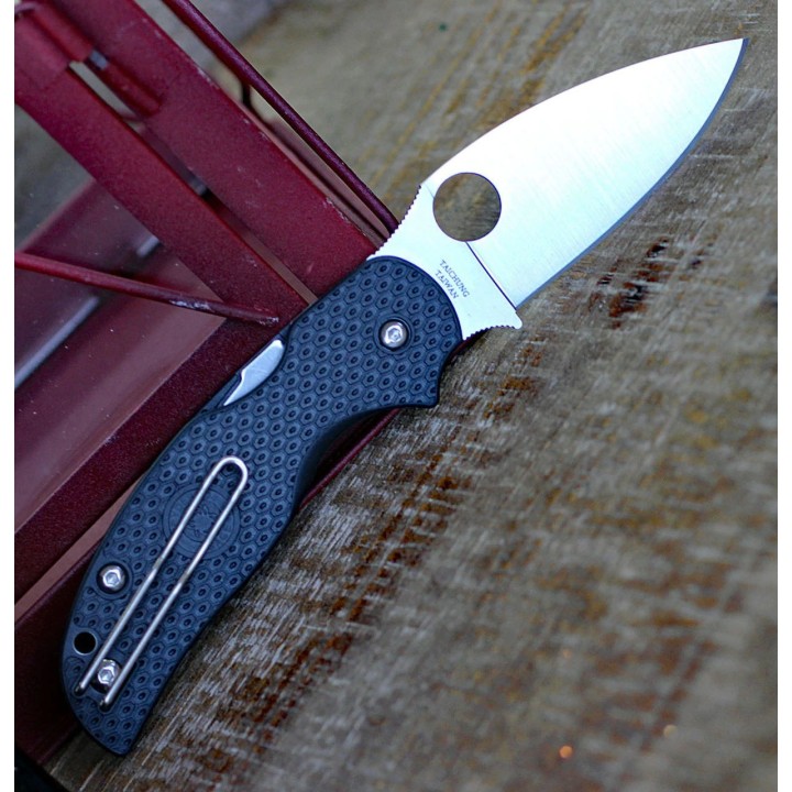 Couteau Spyderco Sage 5 Compression Lock Lame CPM-S30V Manche FRN Clip SC123PBK - Livraison Gratuite