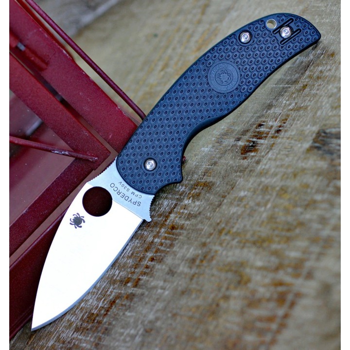 Couteau Spyderco Sage 5 Compression Lock Lame CPM-S30V Manche FRN Clip SC123PBK - Livraison Gratuite