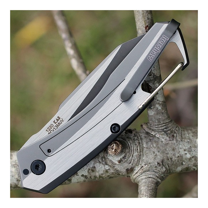 Couteau Kershaw Reverb Lame Acier 8Cr13MoV Manche G10/Fibre Carbone KS1220 - Livraison Gratuite