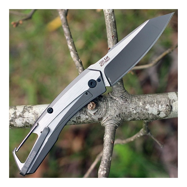 Couteau Kershaw Reverb Lame Acier 8Cr13MoV Manche G10/Fibre Carbone KS1220 - Livraison Gratuite