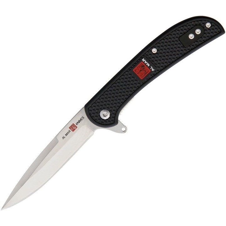 Couteau Al Mar Ultralight Hawk Lame Acier 8Cr13MoV Manche FRN Linerlock Clip AMK4122 - Livraison Gratuite