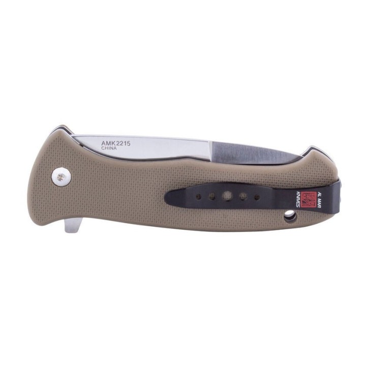 Couteau Al Mar SERE 2020 Linerlock A/O Lame Acier 8Cr13MoV Manche Tan FRN Clip AMK2215 - Livraison Gratuite