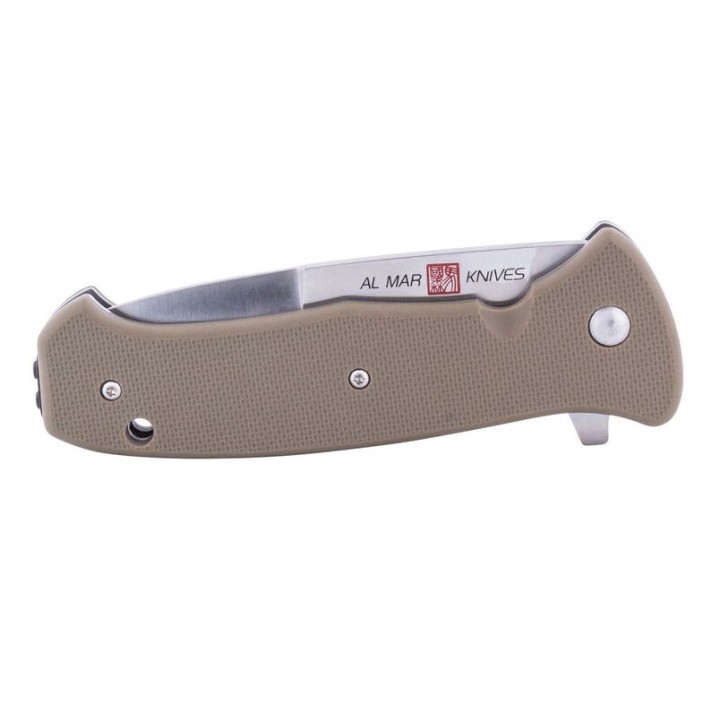 Couteau Al Mar SERE 2020 Linerlock A/O Lame Acier 8Cr13MoV Manche Tan FRN Clip AMK2215 - Livraison Gratuite