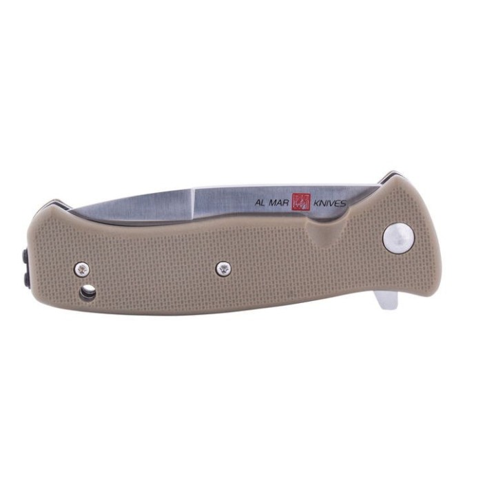 Couteau Al Mar SERE 2020 Linerlock A/O Lame Acier 8Cr13MoV Manche Tan FRN Clip AMK2212 - Livraison Gratuite