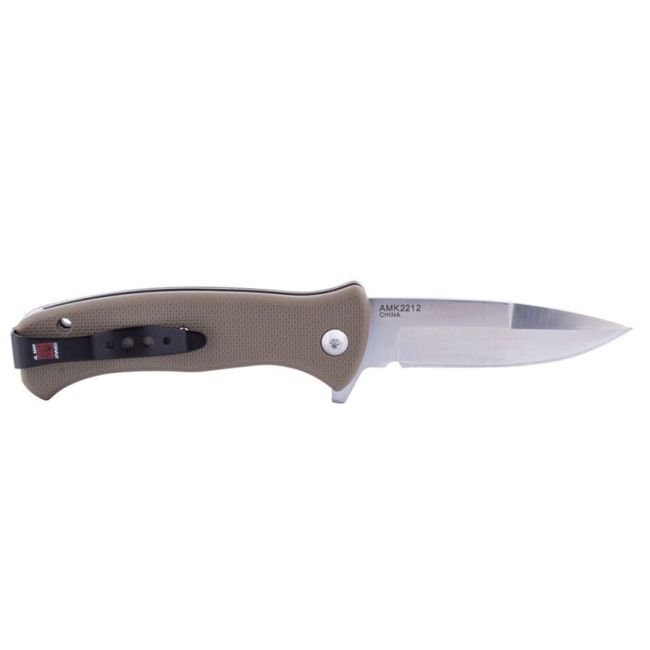 Couteau Al Mar SERE 2020 Linerlock A/O Lame Acier 8Cr13MoV Manche Tan FRN Clip AMK2212 - Livraison Gratuite