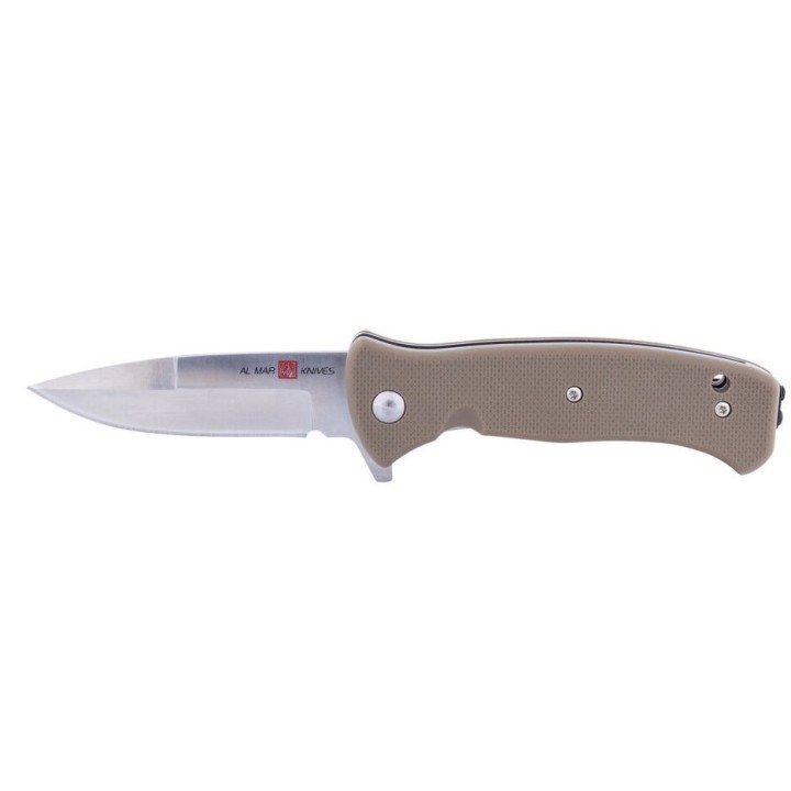 Couteau Al Mar SERE 2020 Linerlock A/O Lame Acier 8Cr13MoV Manche Tan FRN Clip AMK2212 - Livraison Gratuite