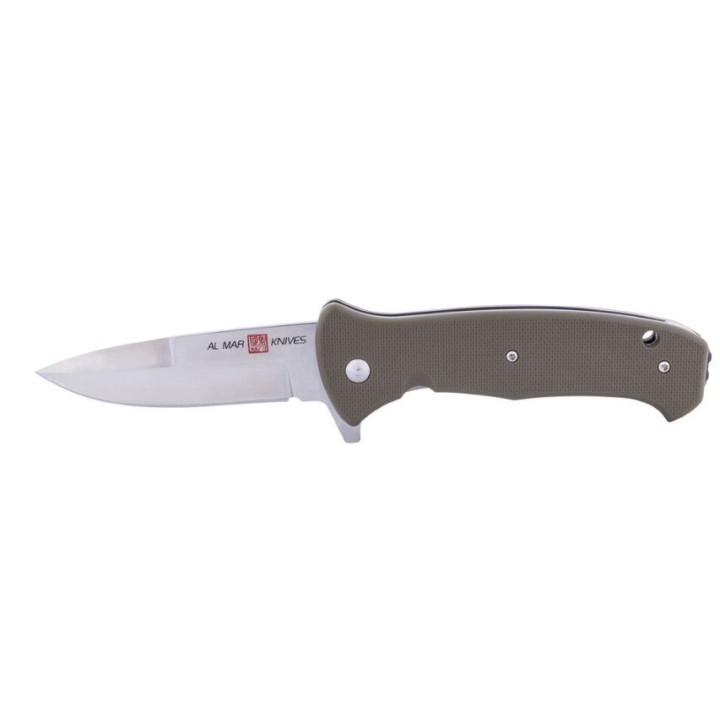 Couteau Al Mar SERE 2020 Linerlock A/O Lame Acier 8Cr13MoV Manche Green FRN Clip AMK2210 - Livraison Gratuite