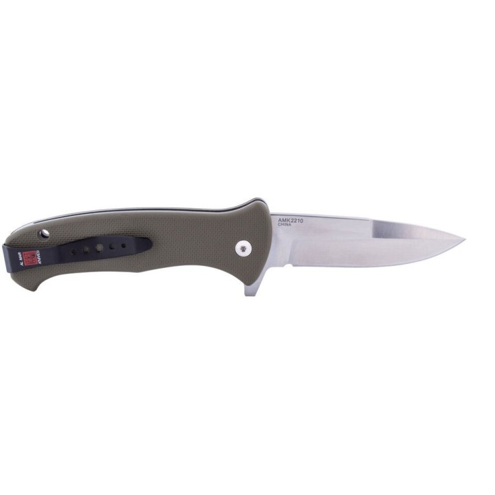 Couteau Al Mar SERE 2020 Linerlock A/O Lame Acier 8Cr13MoV Manche Green FRN Clip AMK2210 - Livraison Gratuite
