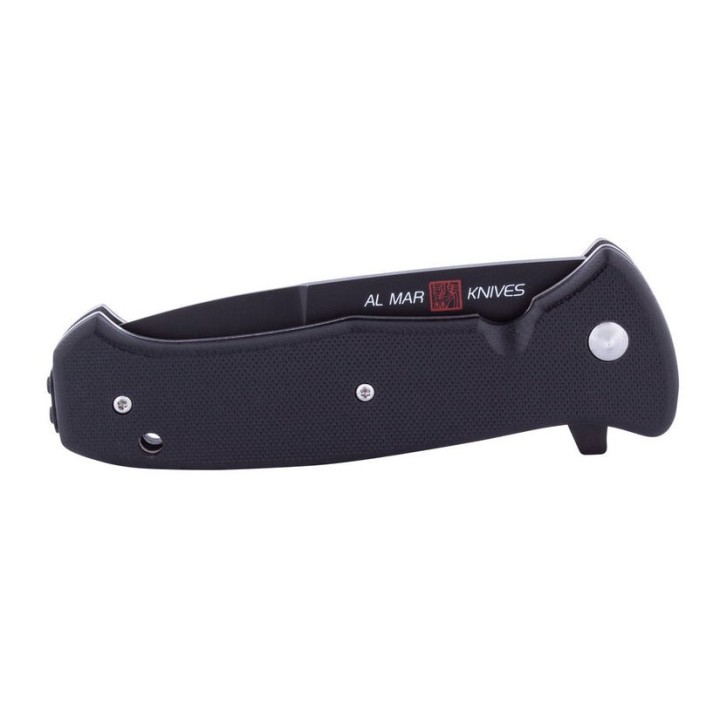 Couteau Al Mar SERE 2020 Linerlock A/O Lame Acier D2 Serr Manche Black FRN Clip AMK2207 - Livraison Gratuite