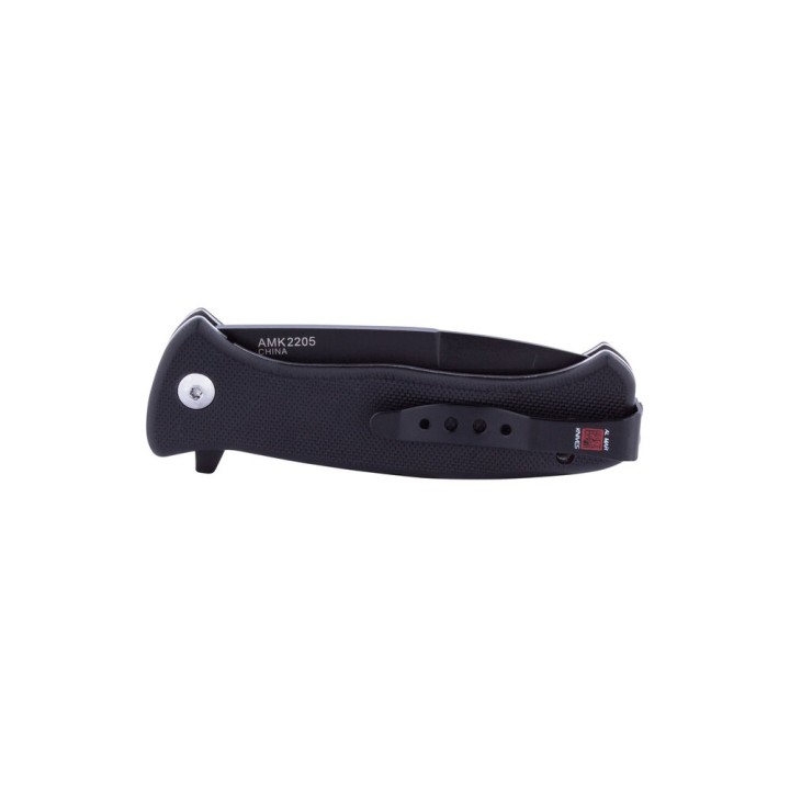 Couteau Al Mar SERE 2020 Linerlock A/O Lame Acier D2 Serr Manche Black G10 Clip AMK2205 - Livraison Gratuite