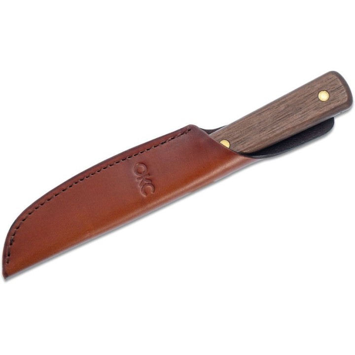Couteau Old Hickory Hunting Finfe Lame Acier Carbone Manche Bois Etui Cuir Made In USA OH7026 - Livraison Gratuite