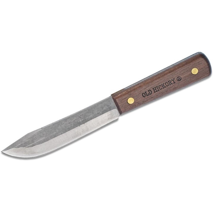 Couteau Old Hickory Hunting Finfe Lame Acier Carbone Manche Bois Etui Cuir Made In USA OH7026 - Livraison Gratuite