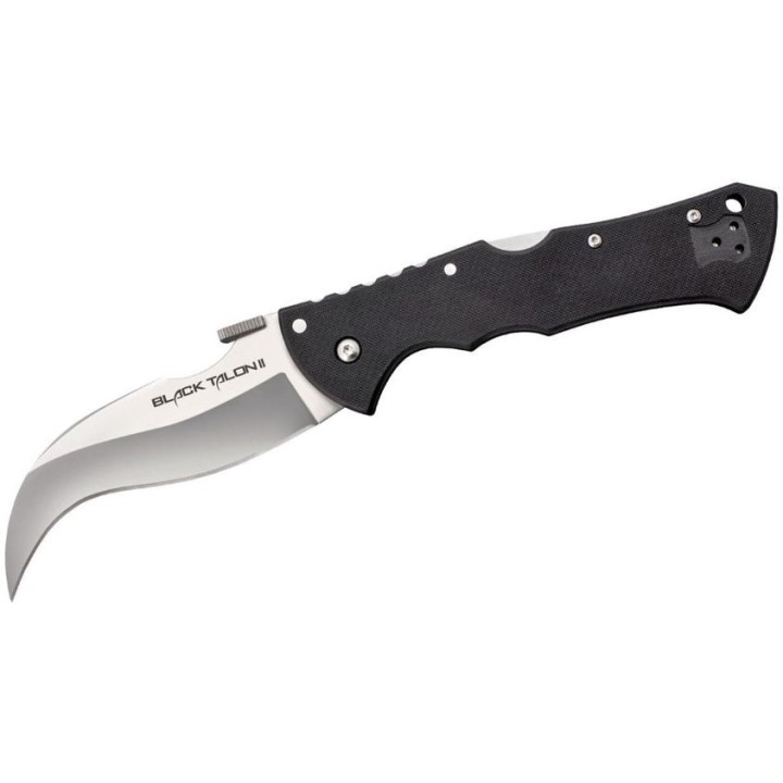 Couteau Cold Steel Black Talon II Lame Acier S35VN Manche G-10 Tri-Ad lock CS22B - Livraison Gratuite