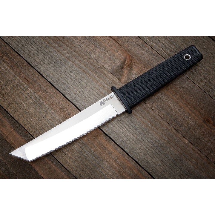 Couteau Cold Steel Kobun Serrated Lame Tanto Acier AUS8 Manche Kray-Ex Etui Secure-Ex CS17TS - Livraison Gratuite