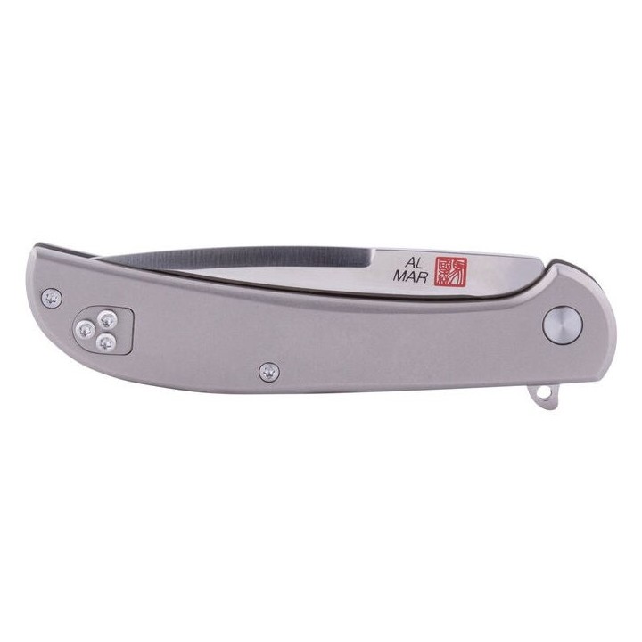 Couteau Al Mar Ultralight Falcon D2 Manche Titane TC4 Lame Acier D2 Framelock Clip AMK4114 - Livraison Gratuite