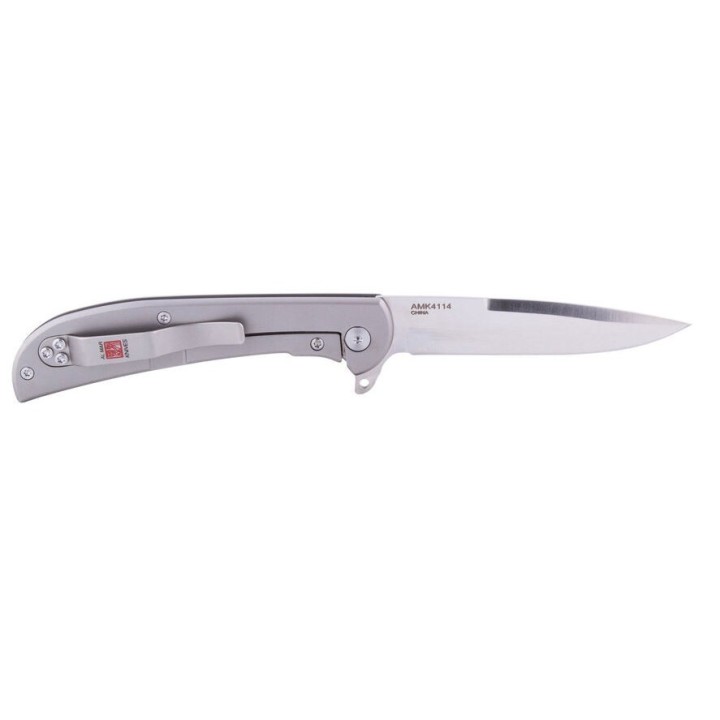 Couteau Al Mar Ultralight Falcon D2 Manche Titane TC4 Lame Acier D2 Framelock Clip AMK4114 - Livraison Gratuite