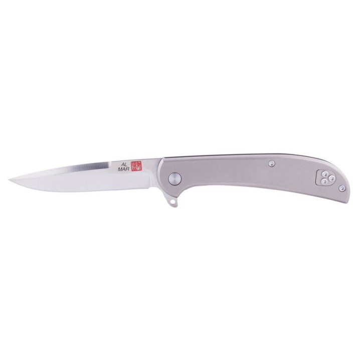 Couteau Al Mar Ultralight Falcon D2 Manche Titane TC4 Lame Acier D2 Framelock Clip AMK4114 - Livraison Gratuite