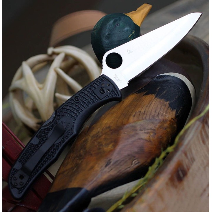 Couteau Spyderco SALT 2 Lame Acier H1 Manche FRN Made In Japan SC91PBK2 - Livraison Gratuite