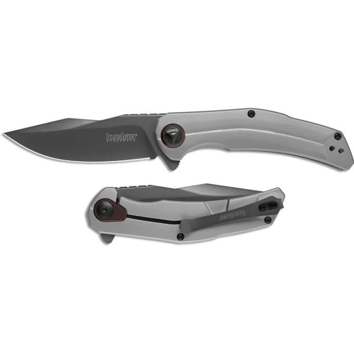 Couteau Kershaw Believer A/O Framelock Lame Acier 8CR13MoV Manche Acier Clip KS2070 - Livraison Gratuite