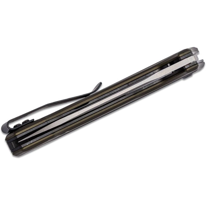 Couteau Kershaw Link Olive A/O Lame Acier CPM-20CV Manche Aluminium Linerlock USA KS1776OLSW - Livraison Gratuite