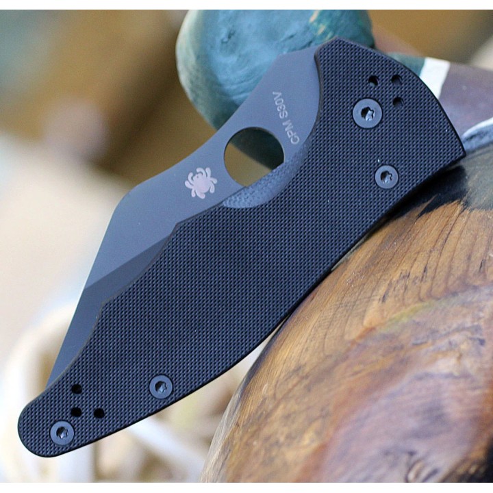 Couteau Spyderco Yojimbo 2 Compression Lock Lame Acier S30V Manche G10 Made USA SC85GPBBK2 - Livraison Gratuite