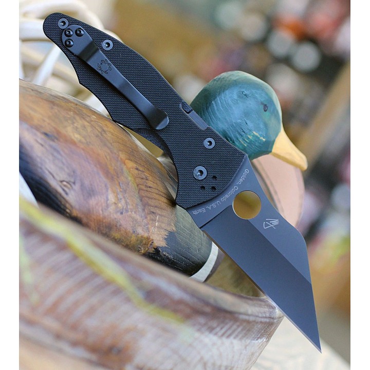 Couteau Spyderco Yojimbo 2 Compression Lock Lame Acier S30V Manche G10 Made USA SC85GPBBK2 - Livraison Gratuite