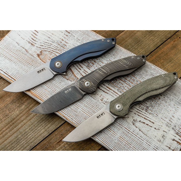 Couteau MKM Viper Timavo Lame Acier M390 Manche Green Micarta Linerlock Clip Italy MKMV027 - Livraison Gratuite