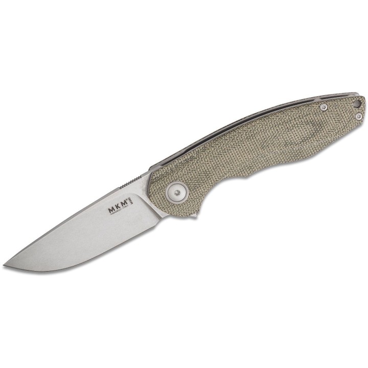Couteau MKM Viper Timavo Lame Acier M390 Manche Green Micarta Linerlock Clip Italy MKMV027 - Livraison Gratuite