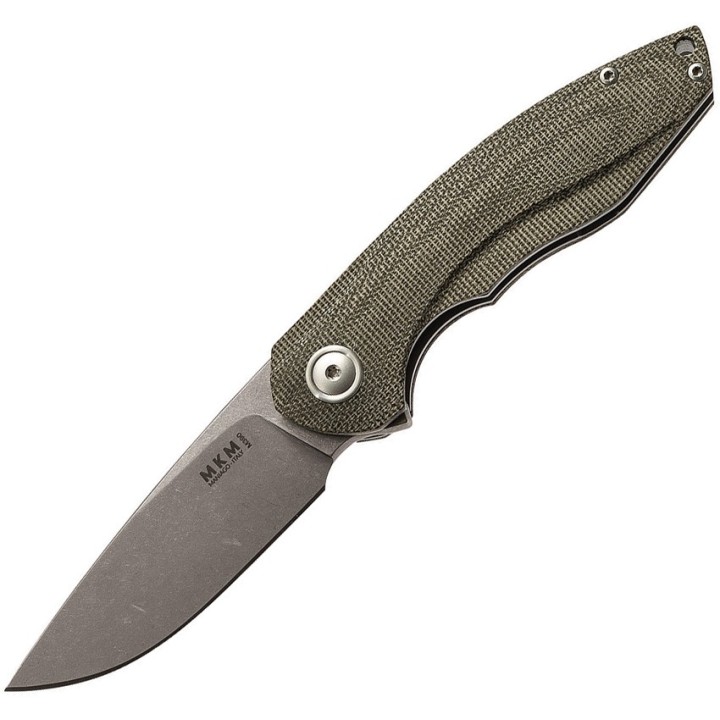 Couteau MKM Viper Timavo Lame Acier M390 Manche Green Micarta Linerlock Clip Italy MKMV027 - Livraison Gratuite