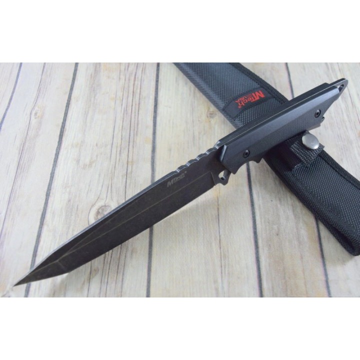 Couteau Tactical Mtech Lame Tanto Acier 3Cr13 Manche FRN Etui Nylon MT2085TSW - Livraison Gratuite