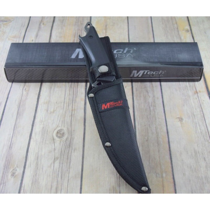 Couteau Tactical Mtech Lame Tanto Acier 3Cr13 Manche FRN Etui Nylon MT2085TSW - Livraison Gratuite