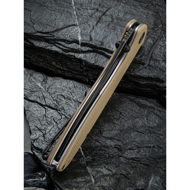Couteau CIVIVI Picaro C916B Tan Lame Acier D2 Manche G10 Linerlock Clip CIVC916B - Livraison Gratuite