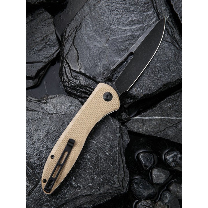 Couteau CIVIVI Picaro C916B Tan Lame Acier D2 Manche G10 Linerlock Clip CIVC916B - Livraison Gratuite