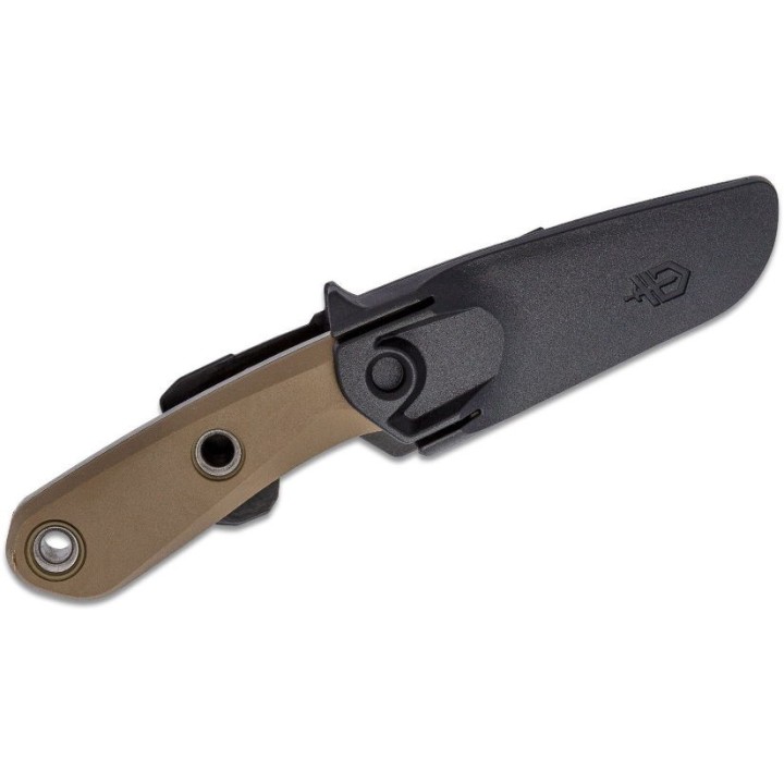 Couteau Gerber Principle Coyote Brown Lame Acier 420HC Manche Rubber Etui Polymer Made USA G1657 - Livraison Gratuite