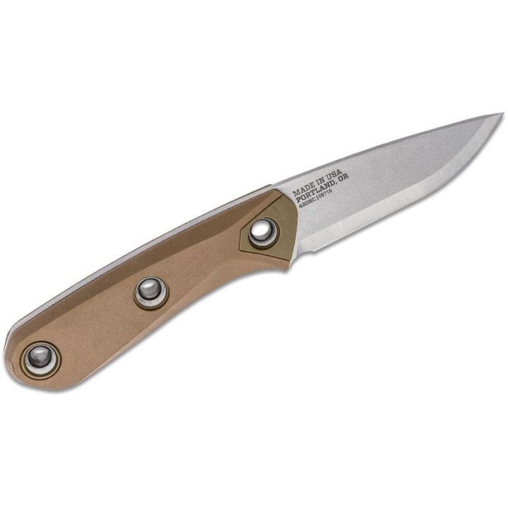 Couteau Gerber Principle Coyote Brown Lame Acier 420HC Manche Rubber Etui Polymer Made USA G1657 - Livraison Gratuite