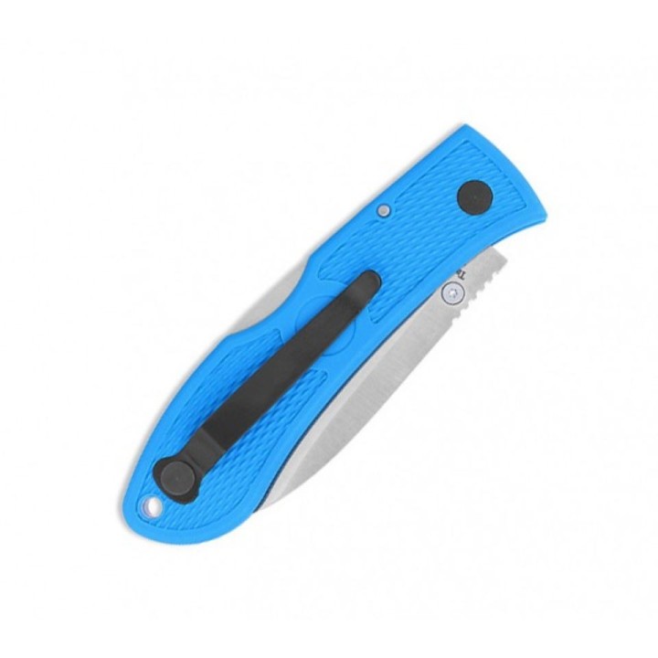 Couteau Ka-bar Dozier Folding Hunter Lame Acier AUS-8 Manche Zytel Blue Lockback Clip KA4062BL - Livraison Gratuite