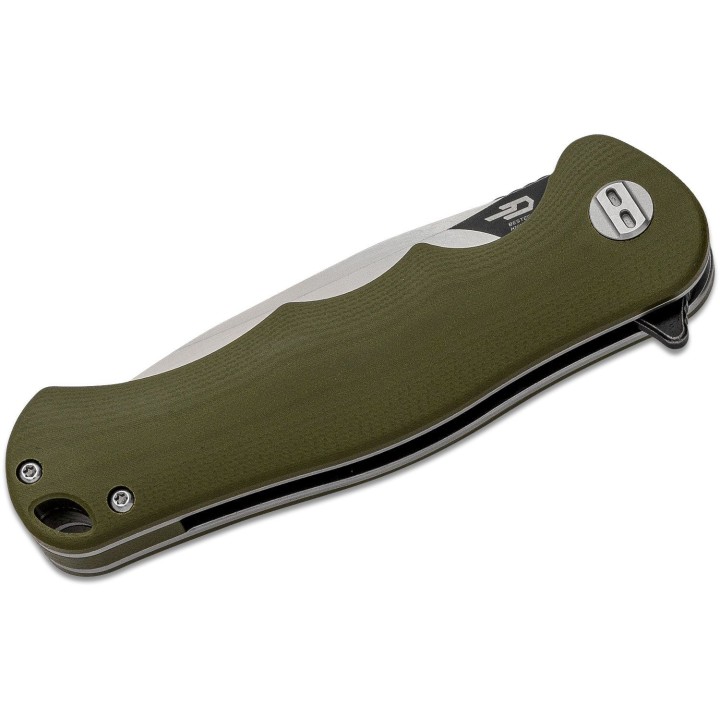 Couteau Bestech Bobcat D2 Two-Tone Satin/Black Manche Od Green G10 Linerlock Clip BTKG22B2 - Livraison Gratuite