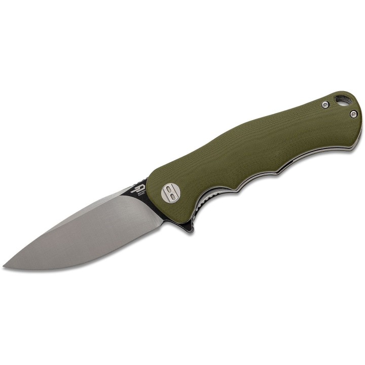Couteau Bestech Bobcat D2 Two-Tone Satin/Black Manche Od Green G10 Linerlock Clip BTKG22B2 - Livraison Gratuite