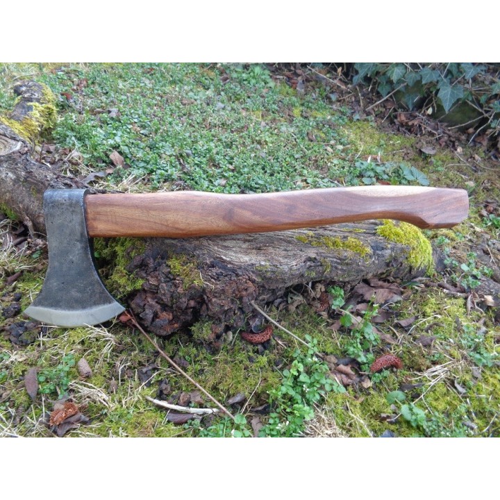 Hache De Viking Tomahawk Lame Acier Carbone Manche Bois PA882447 - Livraison Gratuite