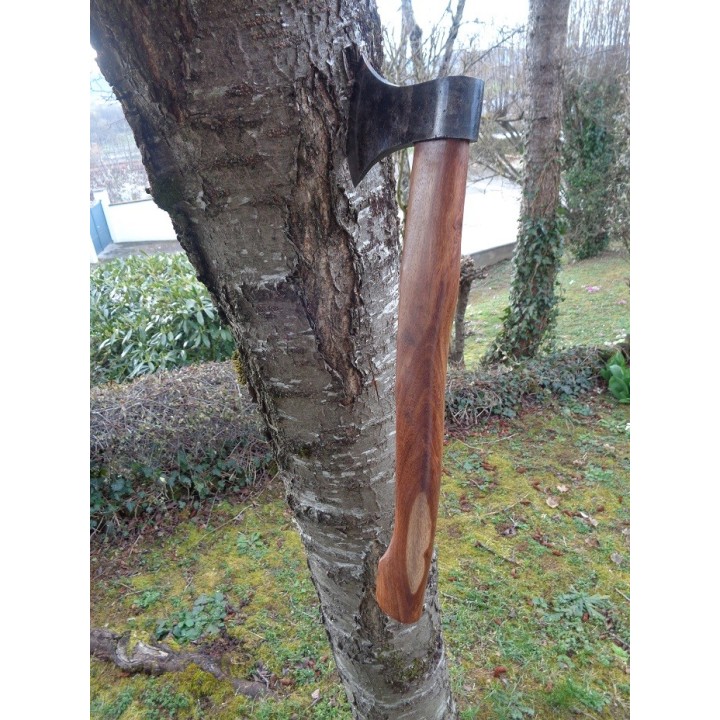 Hache De Viking Tomahawk Lame Acier Carbone Manche Bois PA882447 - Livraison Gratuite