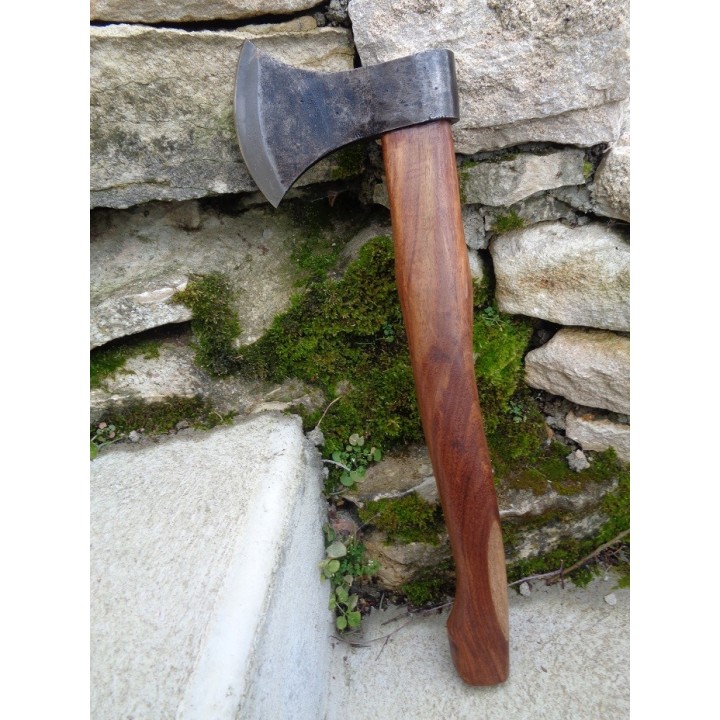 Hache De Viking Tomahawk Lame Acier Carbone Manche Bois PA882447 - Livraison Gratuite