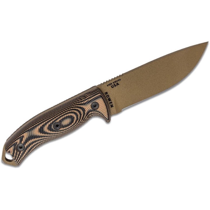 Couteau ESEE Esee-5 Dark Earth Manche Coyote Brown/Black G10 Acier Carbone 1095 Etui Kydex USA ES5PDE0005 - Livraison Gratuite