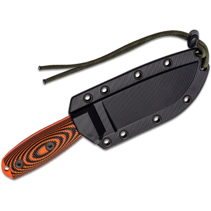 Couteau ESEE Esee-4 Orange Manche Orange/Black G10 Acier Carbone 1095 Etui Plastic USA ES4POR006 - Livraison Gratuite