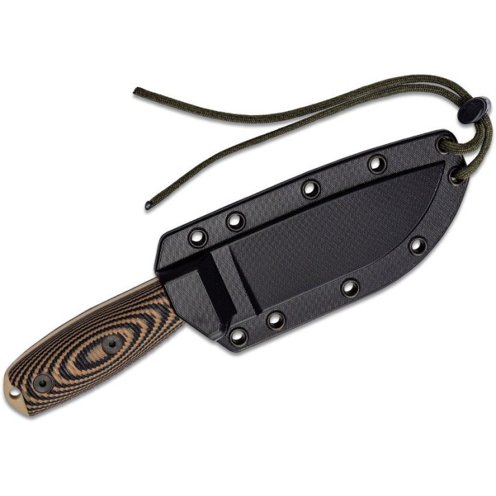 Couteau ESEE Esee-4 Desert Tan Coyote Brown/Black G10 Acier Carbone 1095 Etui Plastic USA ES4PDT005 - Livraison Gratuite
