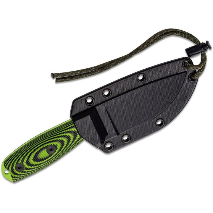 Couteau ESEE Esee-3 Venom Manche Green/Black G10 Acier Carbone 1095 Etui Plastique Made USA ES3PMVG007 - Livraison Gratuite