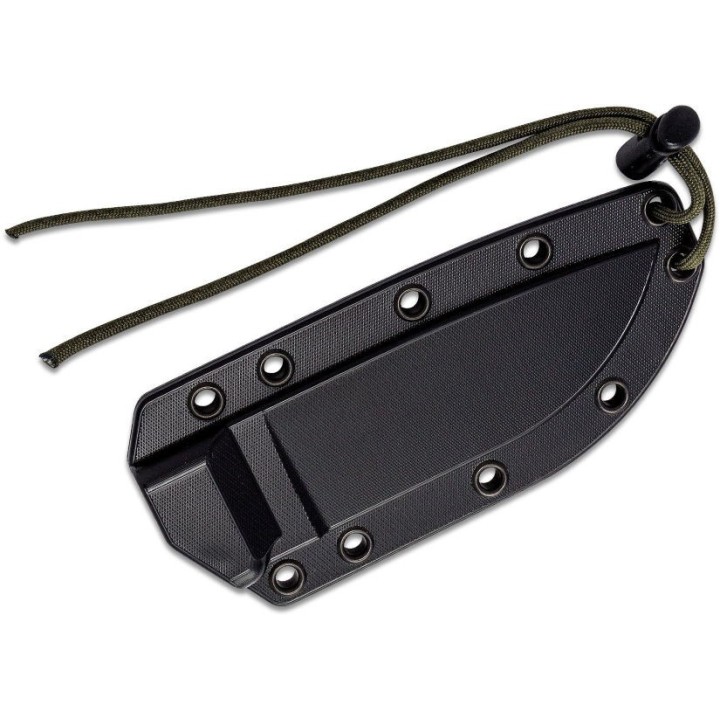 Couteau ESEE Esee-4 Black Manche Blue/Black G10 Acier Carbone 1095 Etui Plastic USA ES4PB008 - Livraison Gratuite