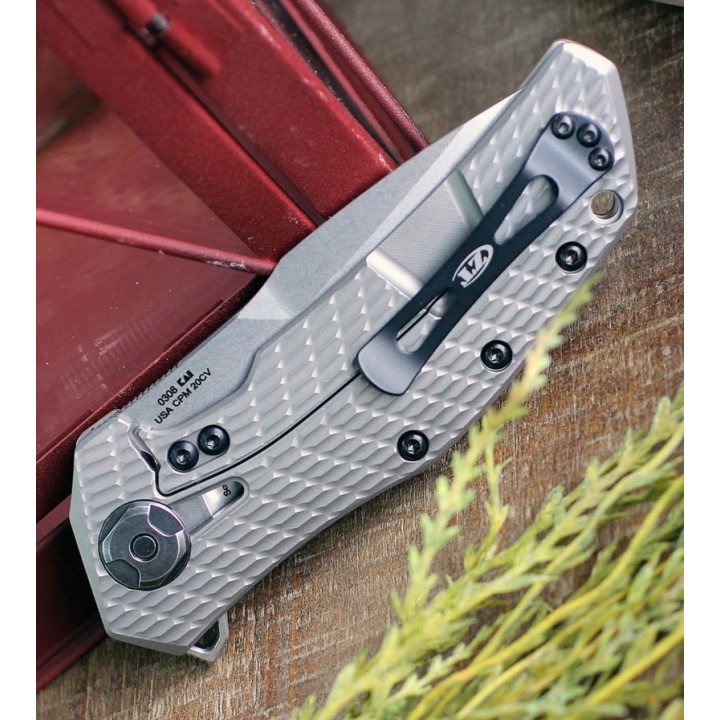 Couteau Zero Tolerance CPM-20CV Manche Coyote G10/Titane Framelock Clip Made USA ZT0308 - Livraison Gratuite